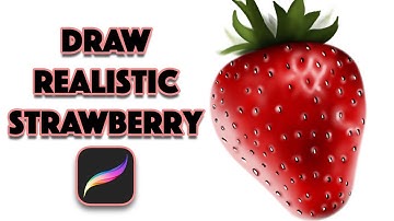 Draw Realistic Strawberry in Procreate | Procreate Tutorial For Beginners🍓 😍