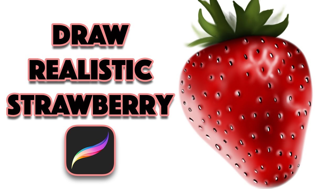 Draw Realistic Strawberry in Procreate | Procreate Tutorial For ...