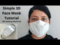 HOW TO MAKE A 3D FACE MASK WITHOUT SEWING MACHINE | DIY Fabric Mask Sewing Tutorial