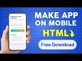 Make App On Mobile And Free HTML Code Download 