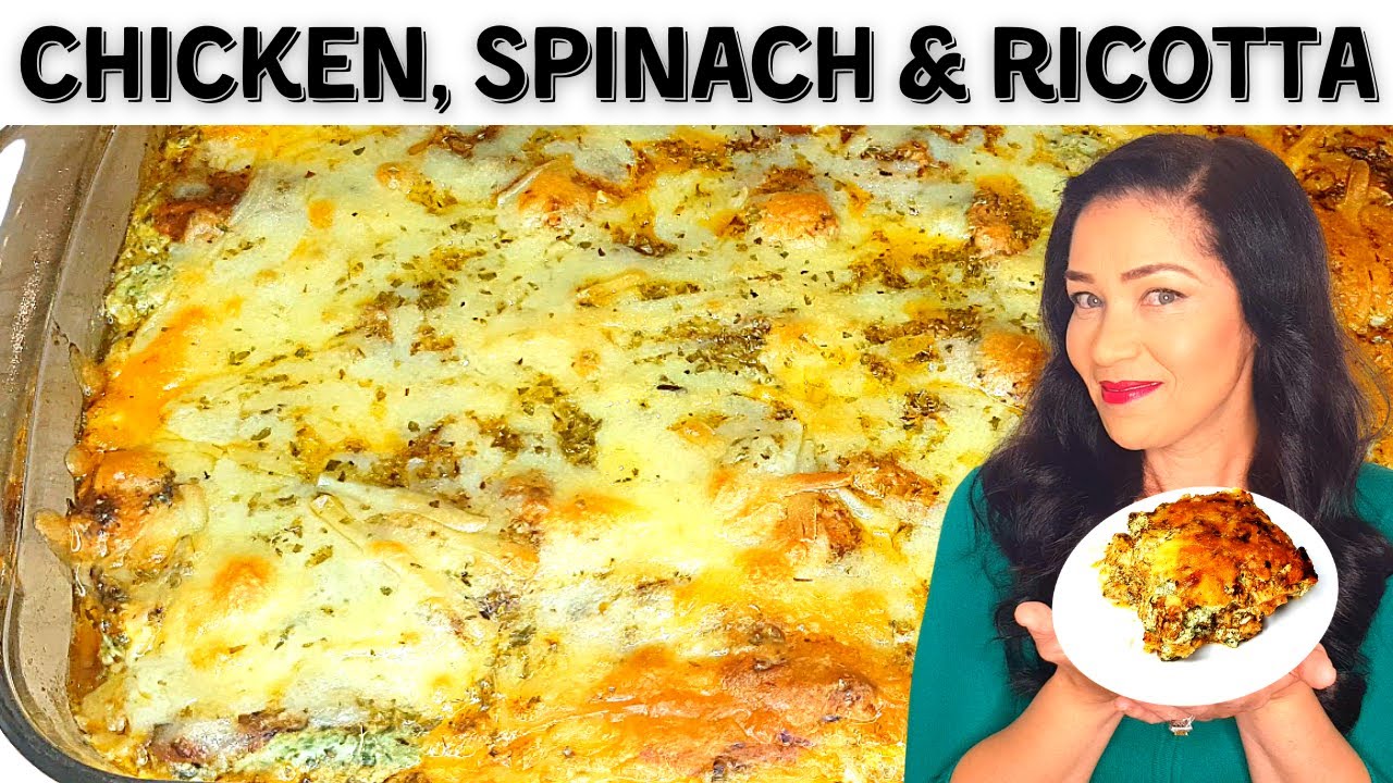 Keto Chicken Spinach and Ricotta Lasagna - YouTube