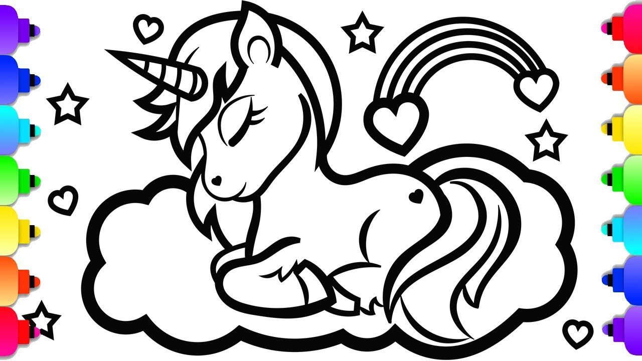 7600 Glitter Unicorn Coloring Pages  Best Free