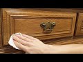 Asmr detail cleaning and polishing of wood furniture no talking version