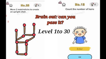 Brain out: can you pass it? game level 1 to 30 walkthrough #sbgaming31 #brainout #androidgameplay