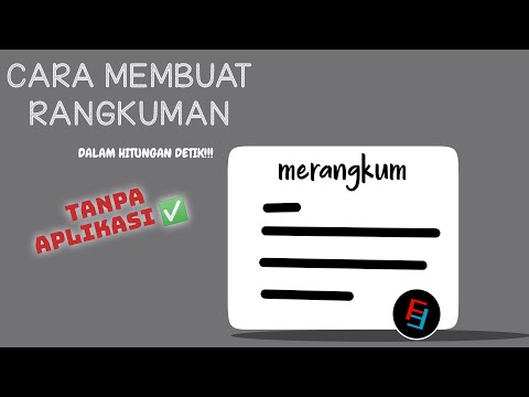 CARA MEMBUAT RINGKASAN/RANGKUMAN SECARA CEPAT TANPA APLIKASI