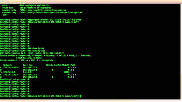 BGP Aggregation AS Set lab in GNS3