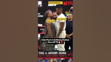 HUGE SIZE DIFFERENCE 😳 - Jake Paul vs Anthony Joshua first face off 🥊🔥👀 #mma #ufc