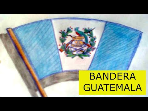 Como dibujar la bandera de guatemala - YouTube