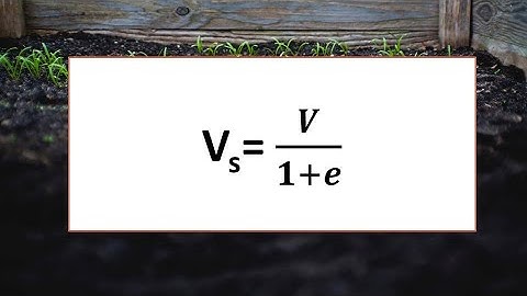 Formula -2 Soil water relationships