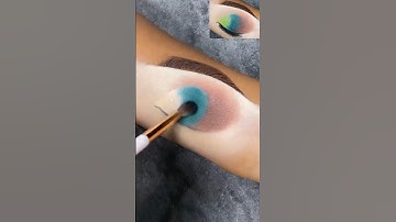easy and simple mehndi eyemakeup 😍  | eyemakeup tutorial #makeup #shorts  #breathless