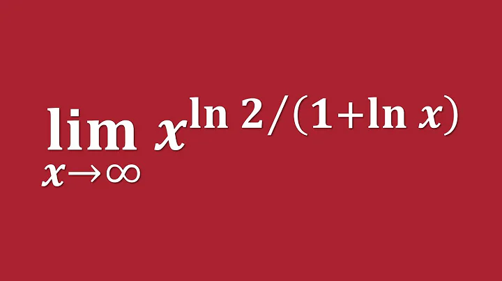 【詳細解題動畫】提要 [★極限]：Compute the limit of x^{ln(2)/[1 + ln(x)]} as x → ∞｜授課老師：中華大學土木系呂志宗特聘教授