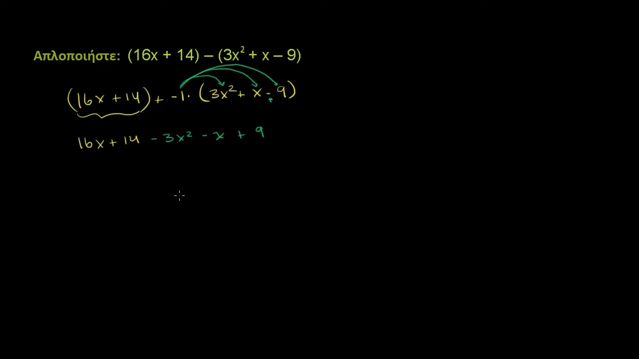 Αφαίρεση πολυωνύμων