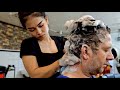 Perfect head massage to put you to sleep hair wash shampoo overload lady barber phnom penh 