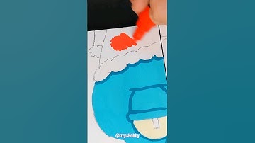 Drawing Squidward in 4 different CHRISTMAS Styles! Using Posca markers! (Pt.1) 🎅🎄 (#Shorts)