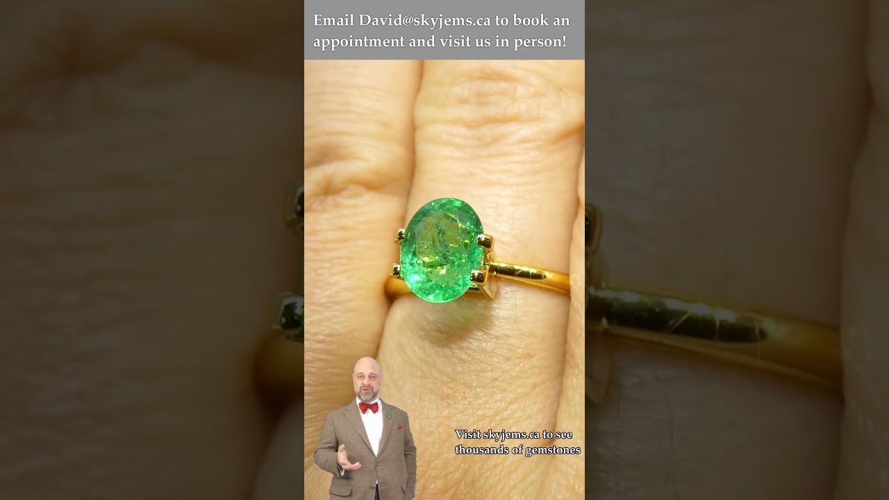 2.23ct Oval Green Emerald GIA Certified Zambia (F2) - GIAE0165