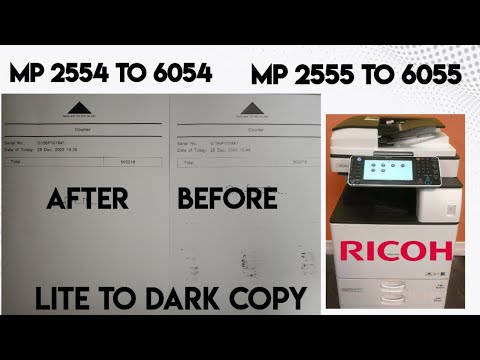 Ricoh MP 2554 lite copy, How to solve lite copy? How to increase darkness, fix low quality print.