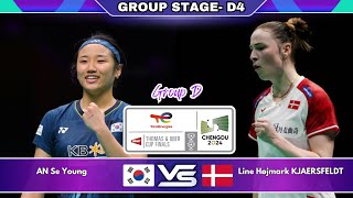 An Se Young Vs Line Højmark KJAERSFELDT | Group Stage | R3 | Uber Cup 2024 Badminton