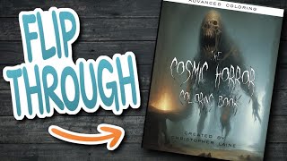 COSMIC HORROR Coloring Book FLIP THROUGH