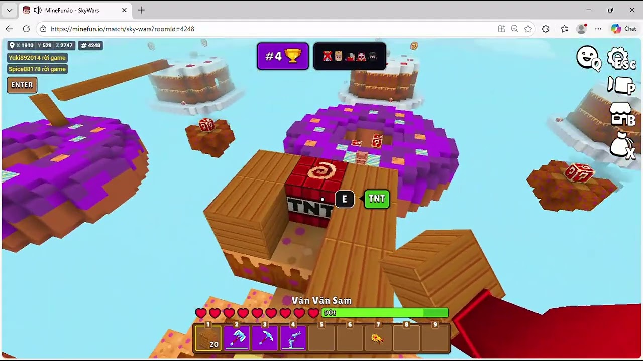 minefun.io new trick sky war!!!