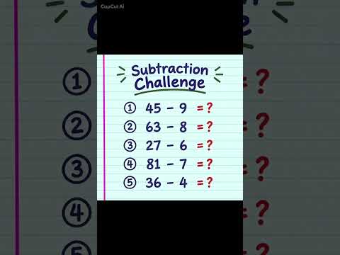 🔥 Subtraction Challenge! ➖ Test Your Brain with Maths! 🧠 #shorts