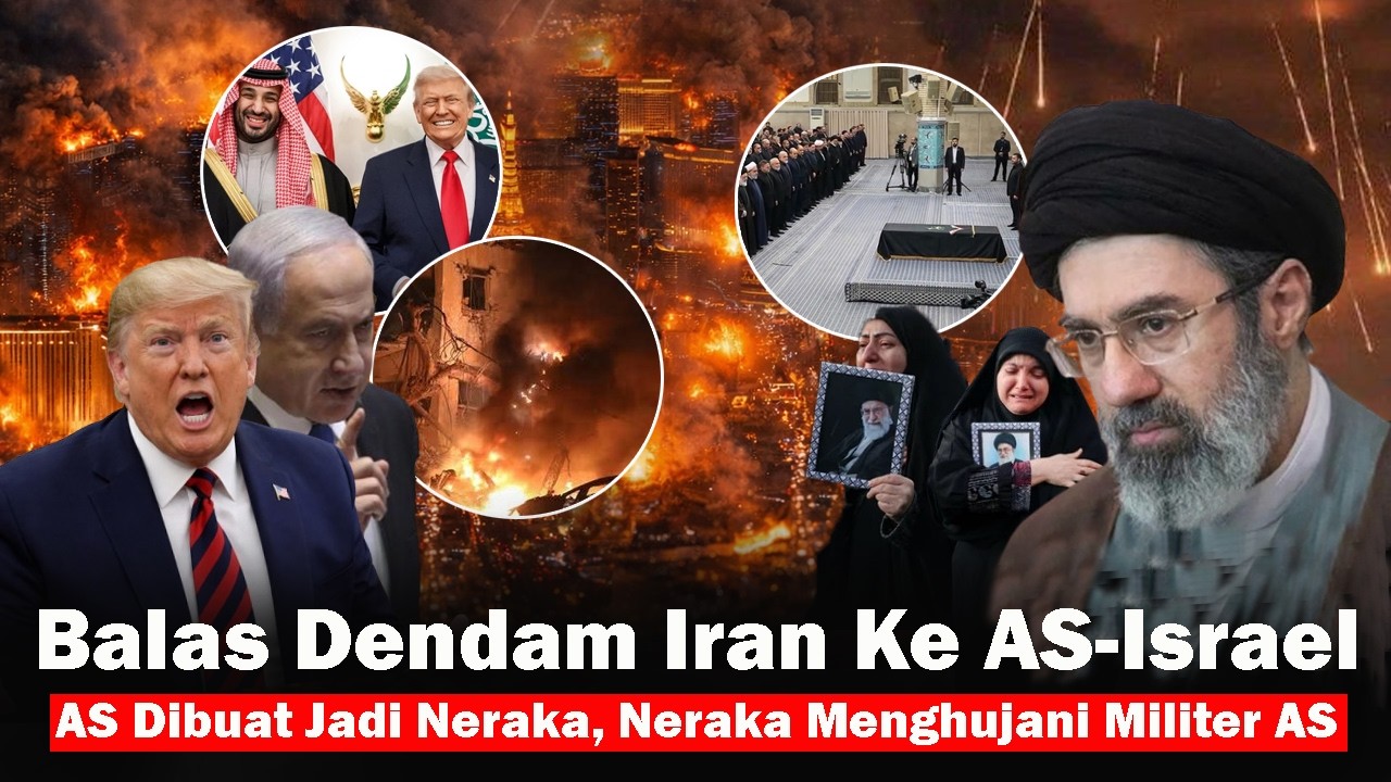 🟥RUDAL IRAN HUJANI PANGKALAN MILIER AS-ISRAEL ! Balasan Brutal Teheran Balas Dendam Atas Khamenei