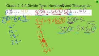 g4 4 4 divide tens hundreds thousands