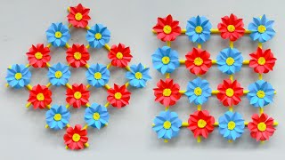 Paper Flower Wall Hanging - Easy Wall Decoration Ideas - Paper Craft - Diy Wall Decor