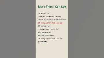 Thumbnail of 🍉 More Than I Can Say | Leo Sayer #lyrics #english