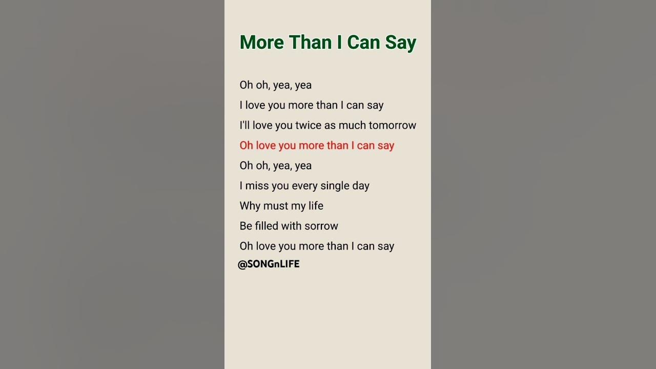 🍉 More Than I Can Say | Leo Sayer #lyrics #english