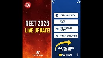 NEET UG 2026 Full Details | Application, Dates, Syllabus, Cutoff, Counselling & Seats | NTA Update