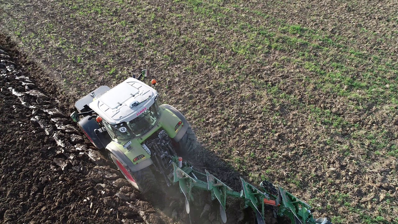 CLAAS ARION 440 mit Amazone Cayros M Pflug