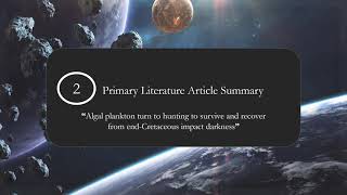 The Near Extinction of Plankton (Video Presentation) for BIO 282 Lab