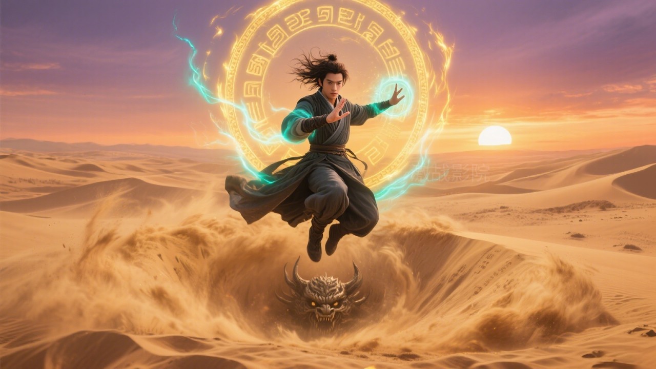 Shocking turnaround!A weakling caught in a desert beast’s vortex uses ...