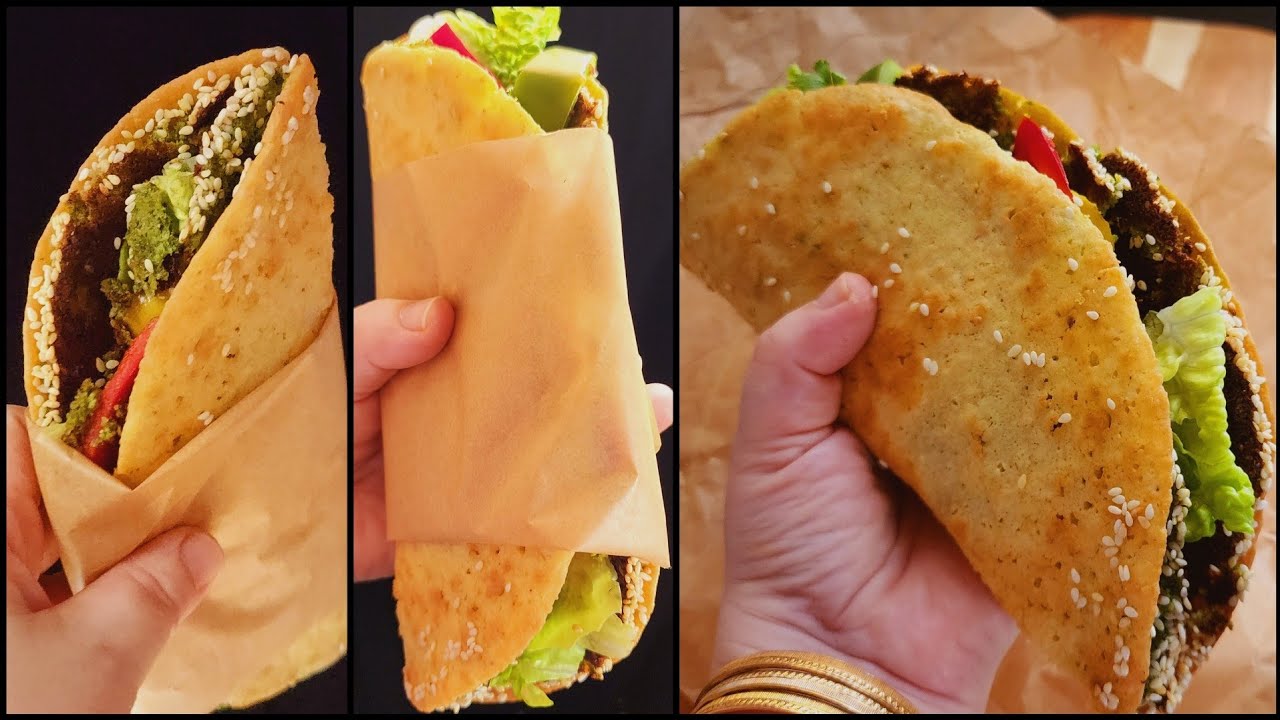 احلى مفاجأة طعمه احلى من الكباب #ترند ساندوتش الفلافل(من غير فول ولا حمص)وخبز للدايت والكيتو دايت