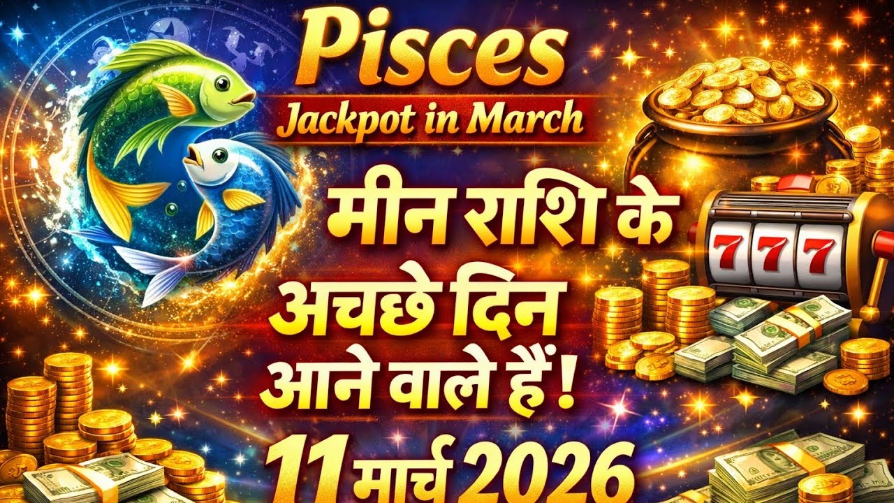 Pisces jackpot is on. मीन राशि के अच्छे दिन आने वाले हैं  11 मार्च 2026, पैसा, व्यवसाय, स्वास्थ्य