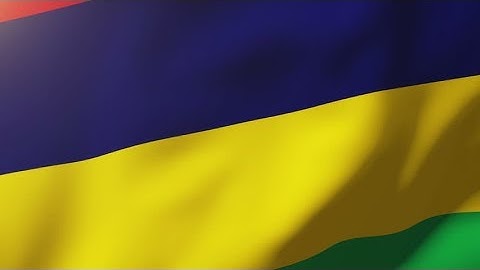 4K Mauritius flag waving in the wind. Looping sun rises style. Animation loop Stock video