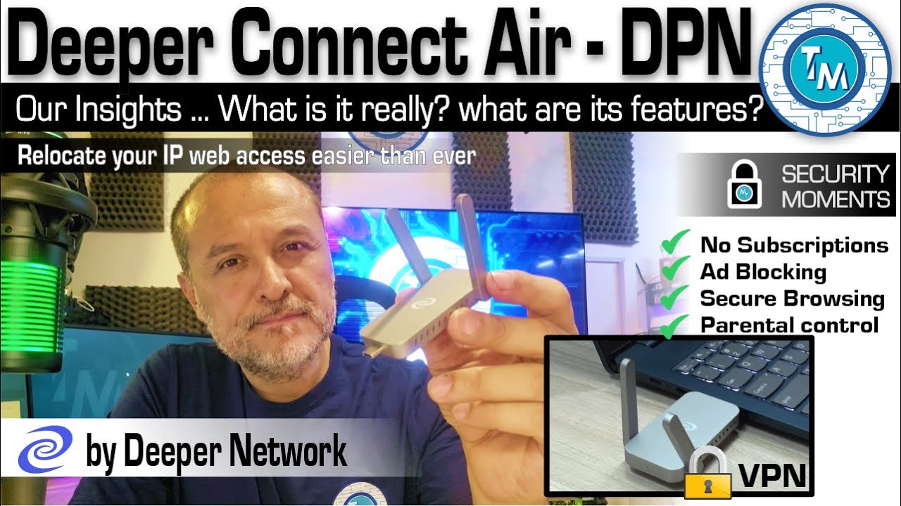 Deeper Connect Air — Wi-Fi-адаптер WEB3 для VPN (DPN), родительского контроля, изменения IP-адрес...