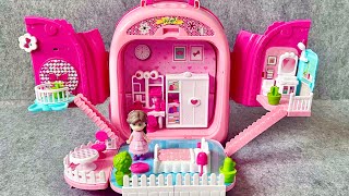 20 Minutes Satisfying with Unboxing Cute PinkBarbie Doll House & Makeup Table, Beauty Bag 3in1 ASMR