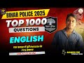 ENGLISH | Most Important 1000 PYQ For Bihar Police | 1000+ Questions Of NCERT SCERT | MANISH SIR 🔥🔥