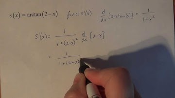 Differential Calculus: Finding a derivative with arctangent and chain rule