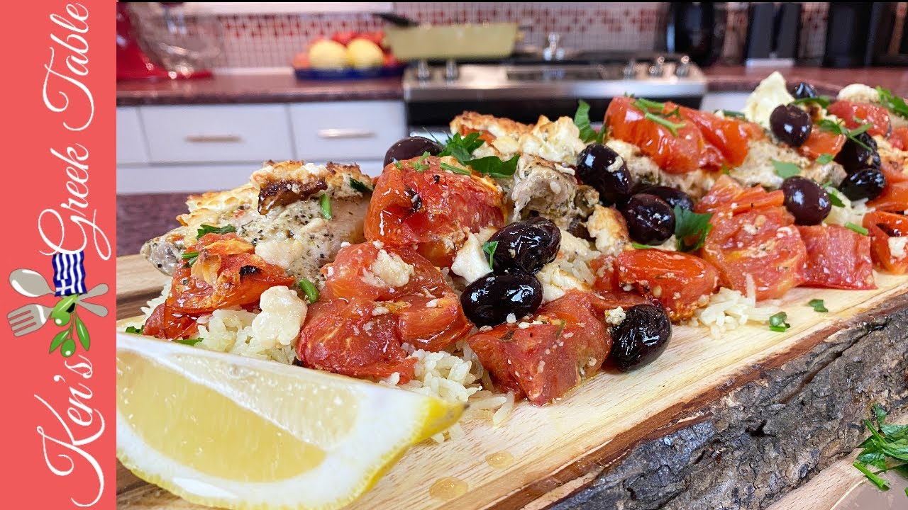 Greek-Style Yogurt Marinated Chicken with Olives & Tomatoes