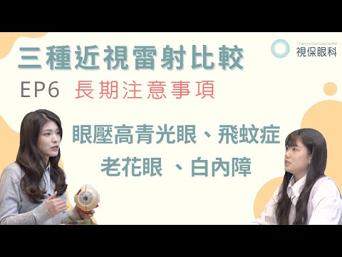 三種近視雷射的比較 EP.6｜長期注意事項篇｜雷射術後 白內障 老花眼 青光眼 飛蚊症 ｜視保眼科｜遠離近視 美夢成真