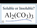 Aluminum Carbonate and Water Interaction
