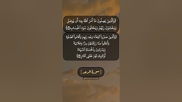 سورة الرعد الآية ٢١ و ٢٢ بصوت الشيخ محمد صديق المنشاوي