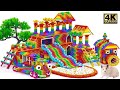 Build Funny Summer Playground With Rainbow Slides And Cotton Ball Pool ASMR Satisfying