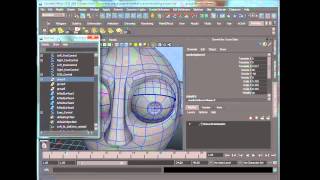 Modeling Rigging and Animating a Character in Maya Part14 Finishing the Eye Controls