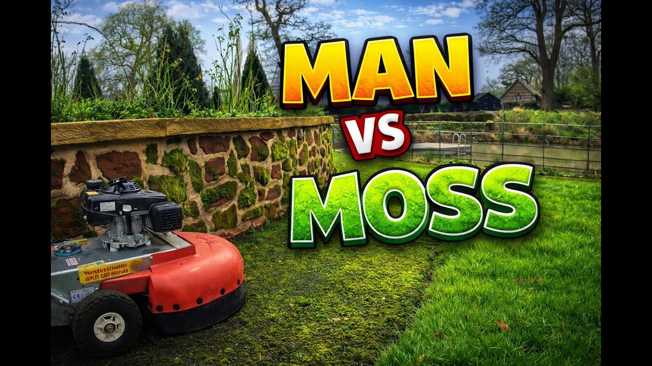 Невероятное удаление мха! Разворот на асфальтированной площадке площадью 1300 кв.м.