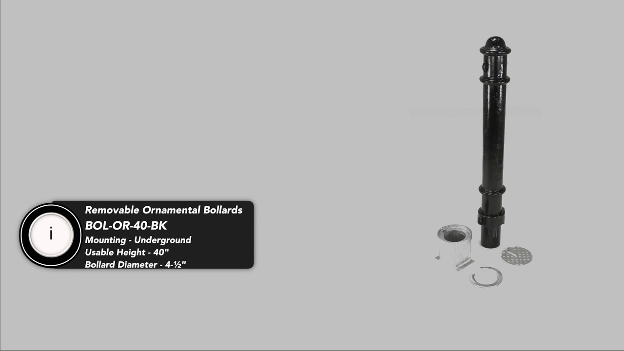 BOL-OR Removable Ornamental Steel Bollards