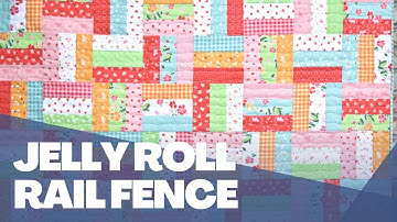 How to Make a Jelly Roll Rail Fence Quilt Tutorial (free beginner quilt pattern!)