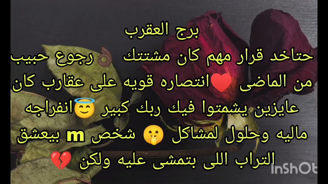 توقعات برج العقرب حتاخد قرار مهم كان محيرك 👌انفراجه ماديه وحلول لمشاكل 😇 أنت مراقب من شخص بيحبك ومعج